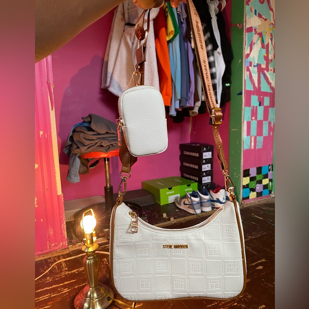 Crème and brown Steve Madden purse (brand new)